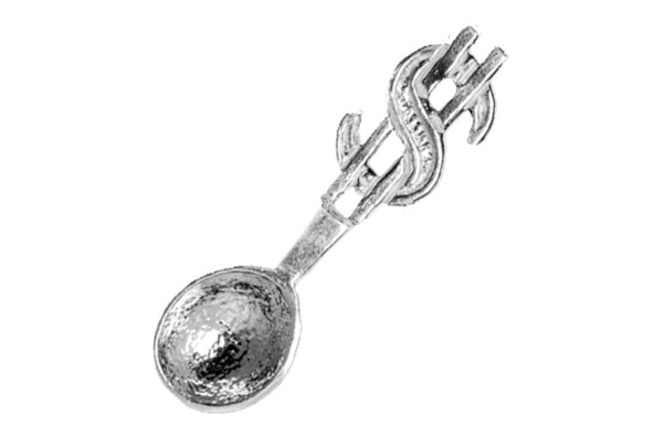 Ложка сувенирная АргентА От Души Доллар 2,4 г, серебро 925