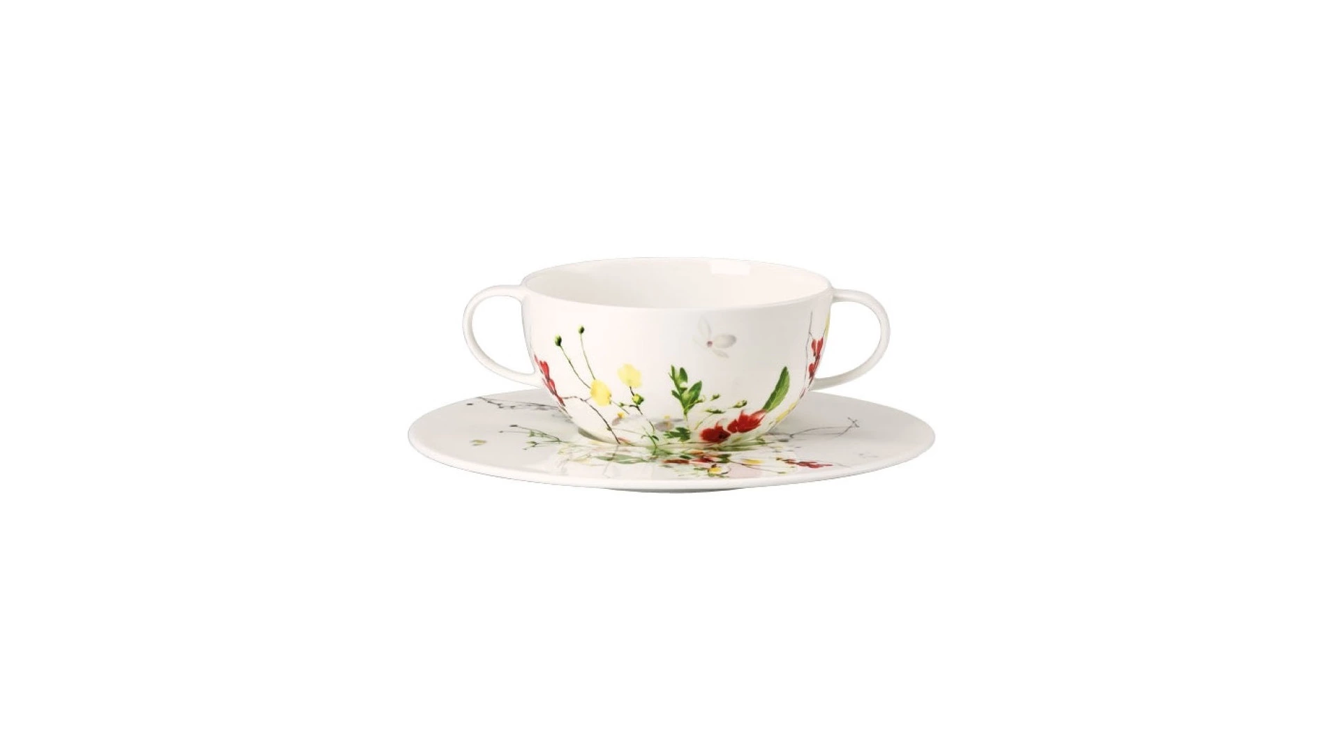 Чашка суповая Rosenthal Дикие цветы, фарфор костяной