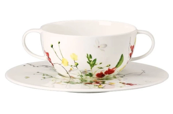 Чашка суповая Rosenthal Дикие цветы, фарфор костяной