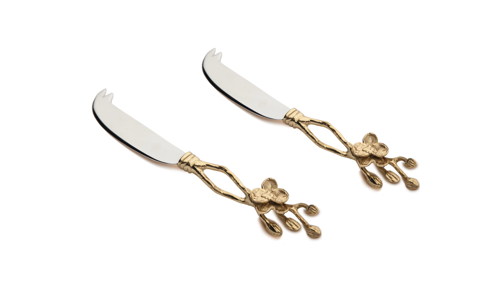 Набор ножей для сыра Michael Aram Золотая орхидея 21,5 см, 2 шт
