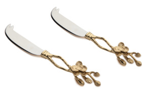 Набор ножей для сыра Michael Aram Золотая орхидея 21,5 см, 2 шт