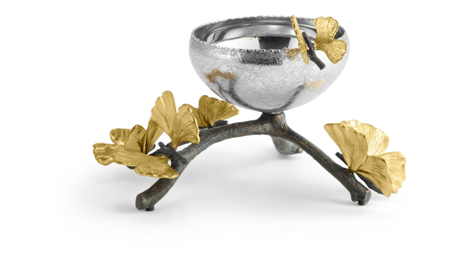 Чаша для орешков Michael Aram Бабочки гинкго 13 см, сталь нержавеющая