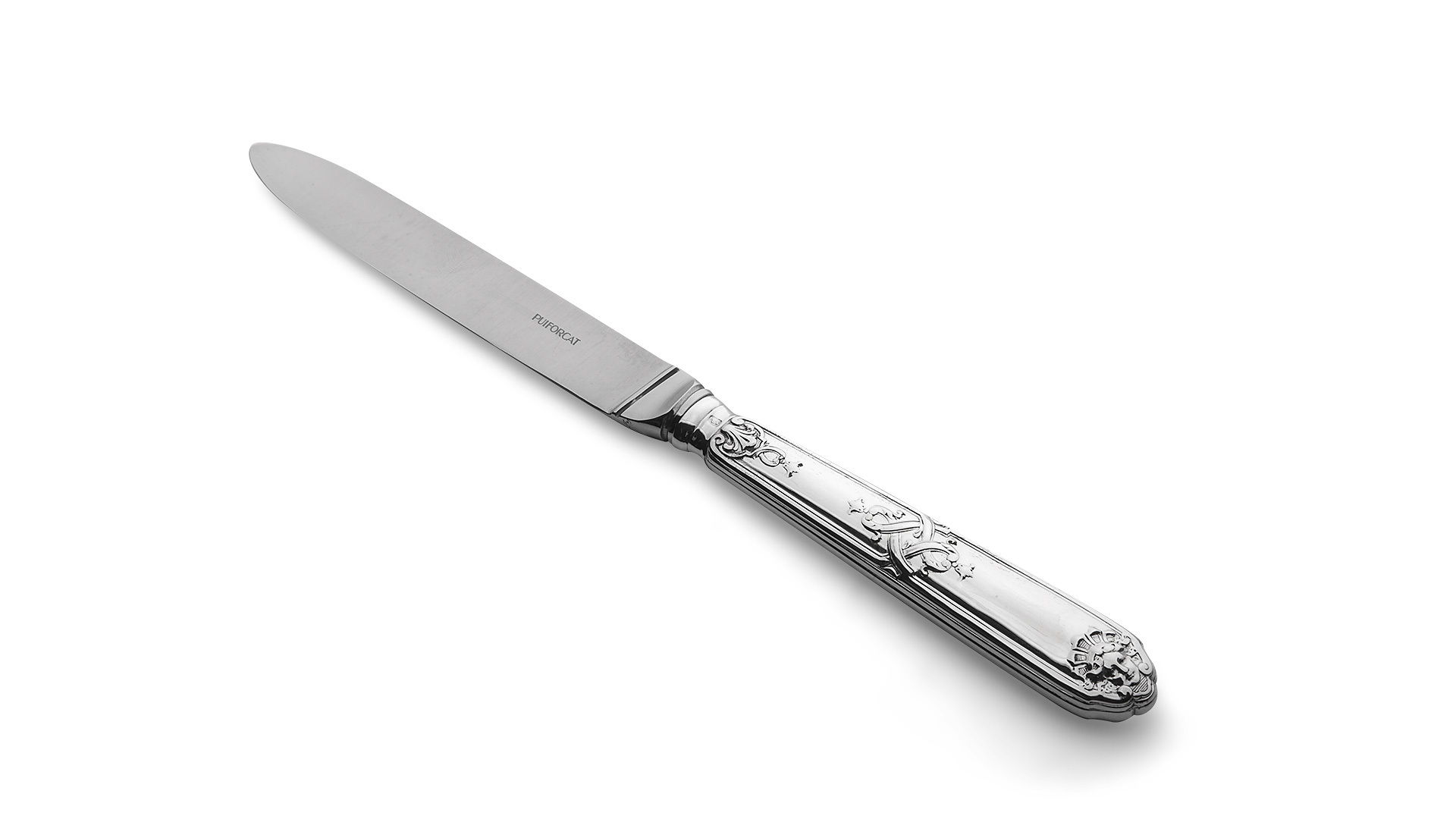 Нож столовый 24,5см Мольер Маскарон, серебро 925 пробы