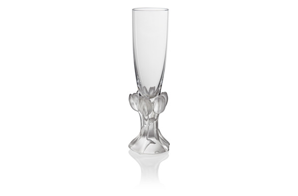 Ваза  Cristal de Paris Тюльпаны 22см, сатин