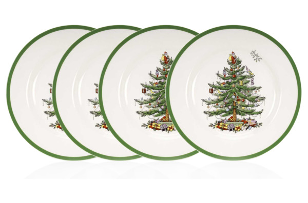 Набор из 4 тарелок обеденных Spode "Рождественская ель" 27см