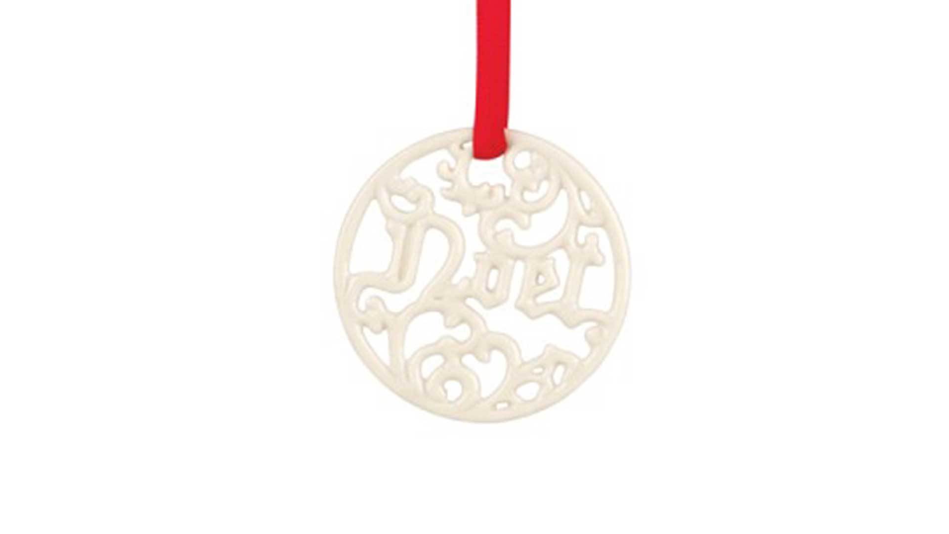 Украшение новогоднее, медальон Lenox Рождество 6 см