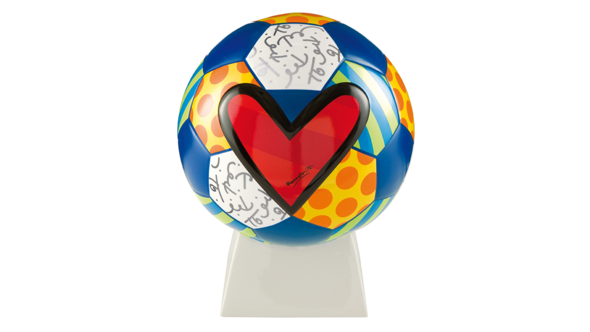 Скульптура Goebel Мяч Гуарани Бритто 26 см, фарфор твердый