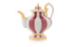 Чайник Meissen 1,3л Форма Икс, пурпур с золотом