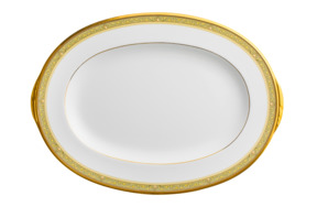 Блюдо овальное Noritake Церемония, золотой кант 37 см