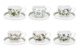 Набор чашек чайных с блюдцем Portmeirion Ботанический сад 280 мл, 6 шт
