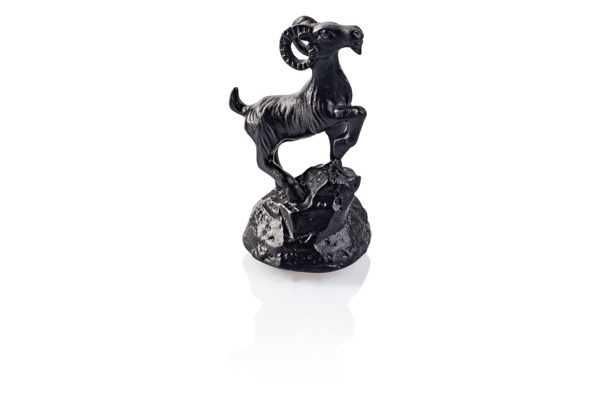 Фигурка Cristal de Paris Горный козел 3,6х5,5 см, черная