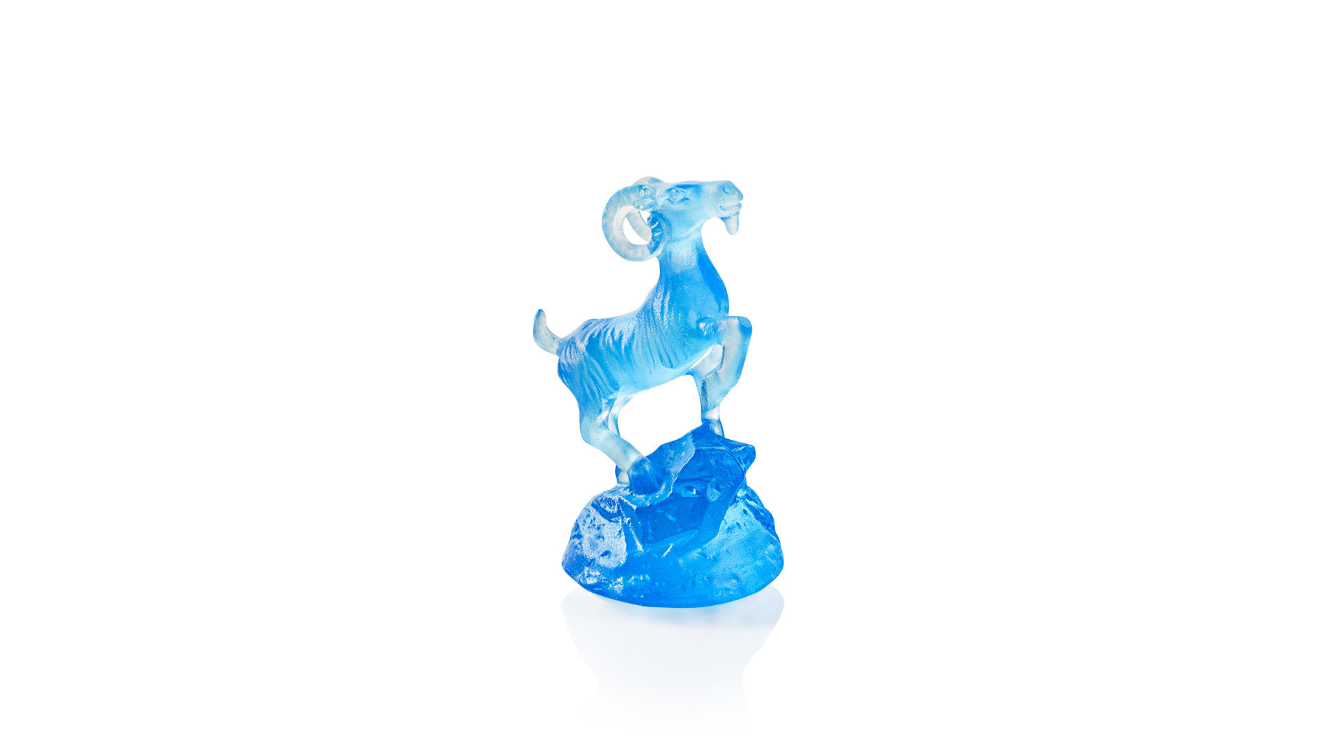 Фигурка Cristal de Paris Горный козел 3,6х5,5см, синяя