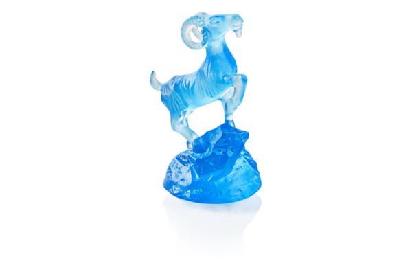 Фигурка Cristal de Paris Горный козел 3,6х5,5см, синяя