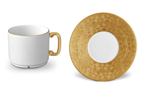 Чашка чайная с блюдцем 230мл Династия Хань, золотой декор