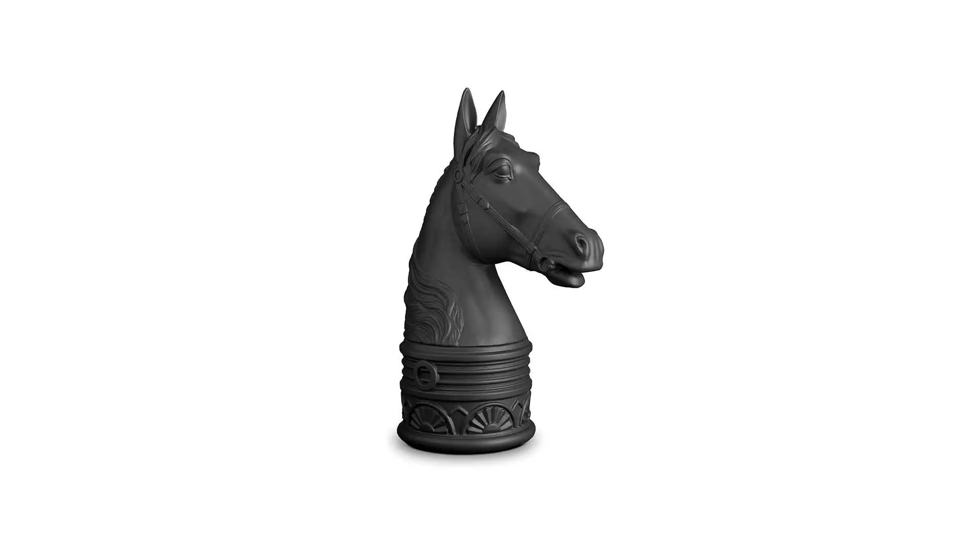 Набор подставок для книг L’Objet Конь, 2 шт, белый, черный