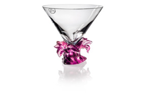 Чаша Cristal de Paris 12см Лилии, пурпурная
