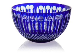 Чаша Cristal de Paris Иван 18х30см, синяя