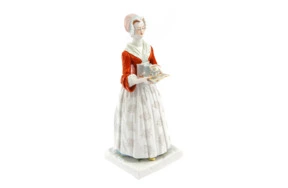 Фигурка Meissen 37 см Шоколадница, по мотивам картины Ж-ЭЛиотара, 1745 г, модель 1837 г