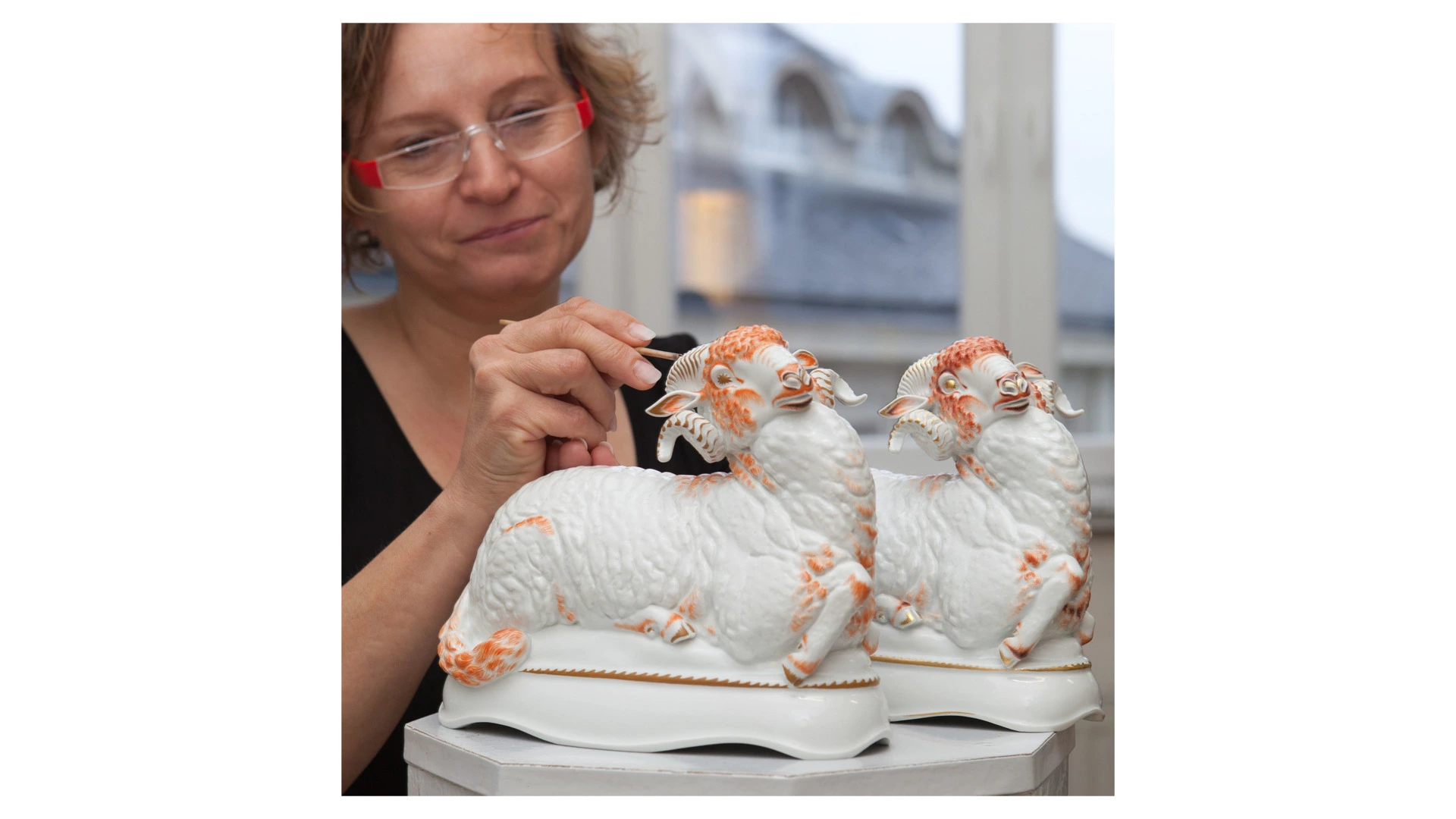 Фигурка Meissen 19,5 см Овен, элемент композиции Лис Райнеке, Макс Эссер, 1925г, лимвып07/50, 2015