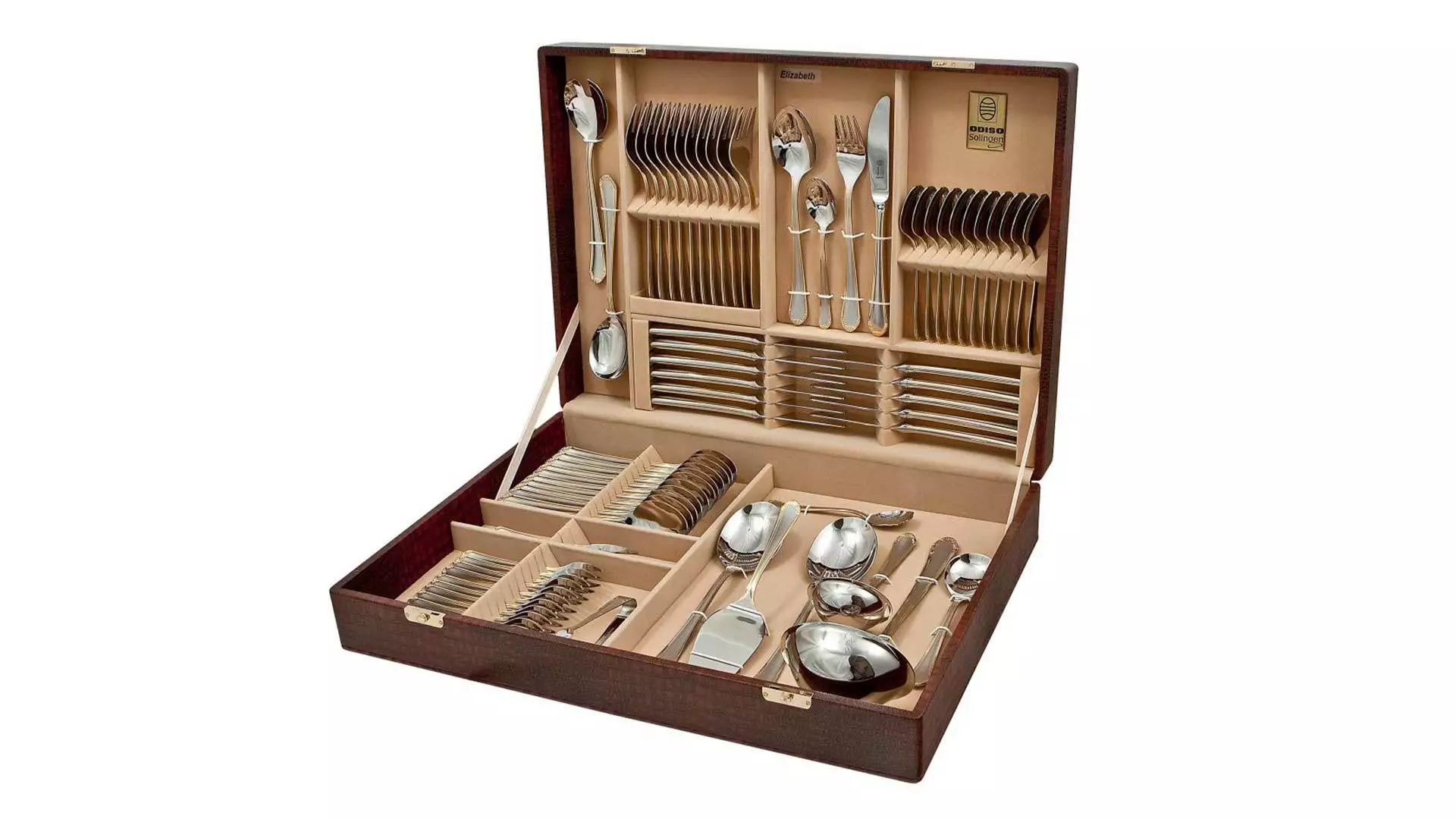 Набор столовых приборов Odiso Solingen Elizabeth на 12 персон 72 предмета, позолота