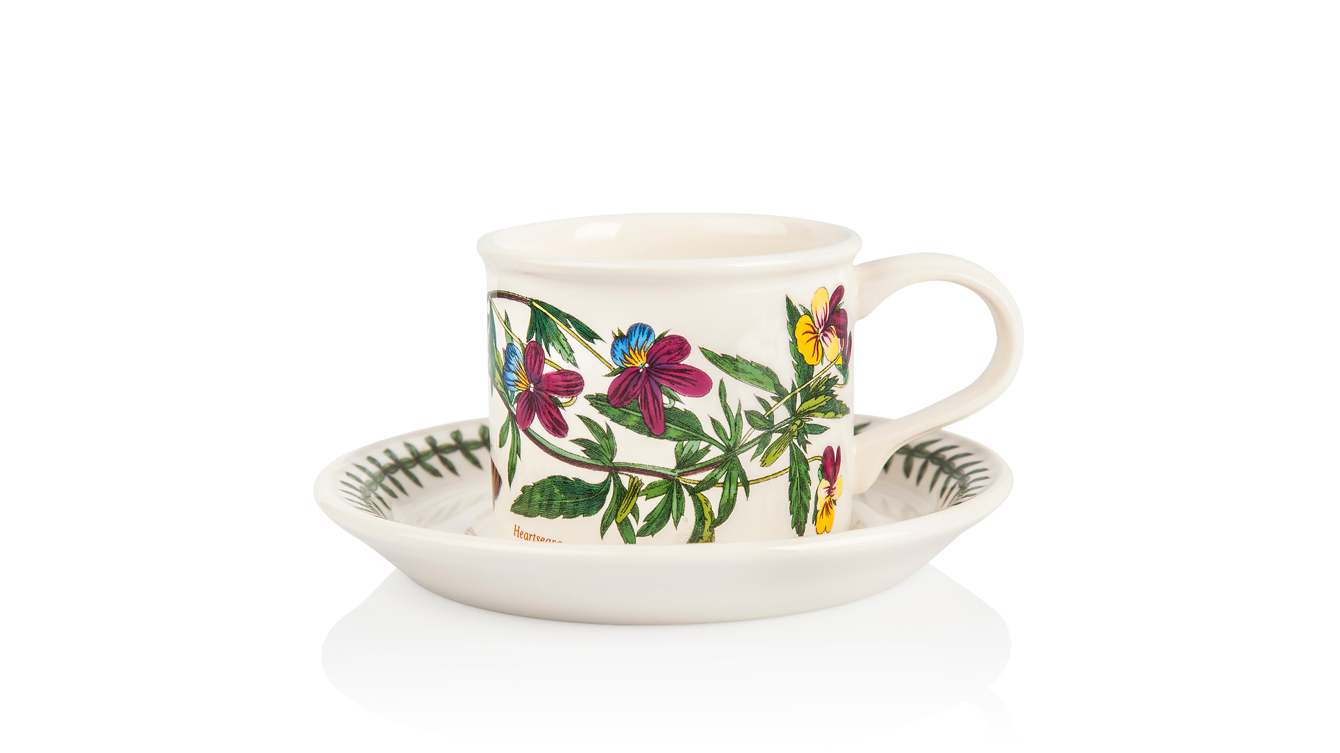 Чашка чайная с блюдцем Portmeirion Ботанический сад.Фиалка трехцветная 200 мл