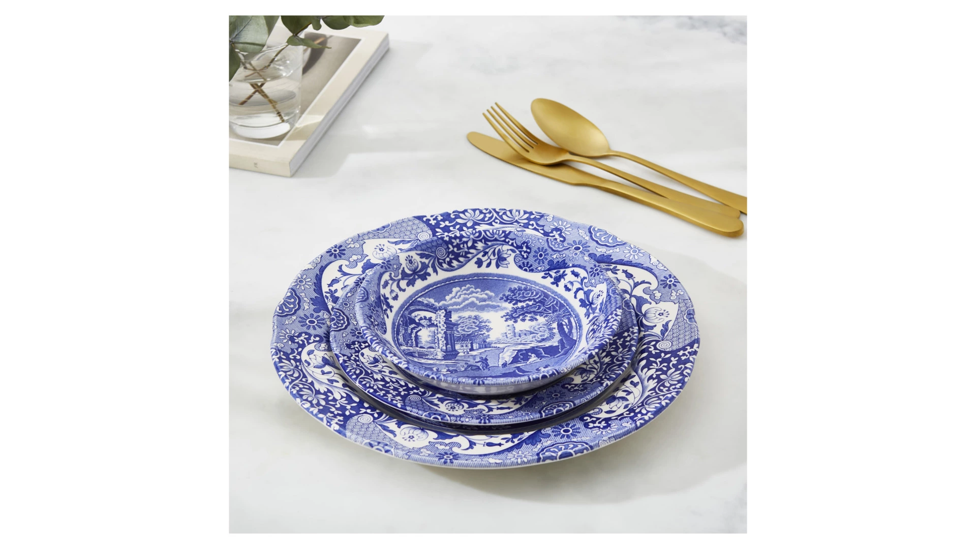 Тарелка закусочная Spode Голубая Италия 20 см, фаянс