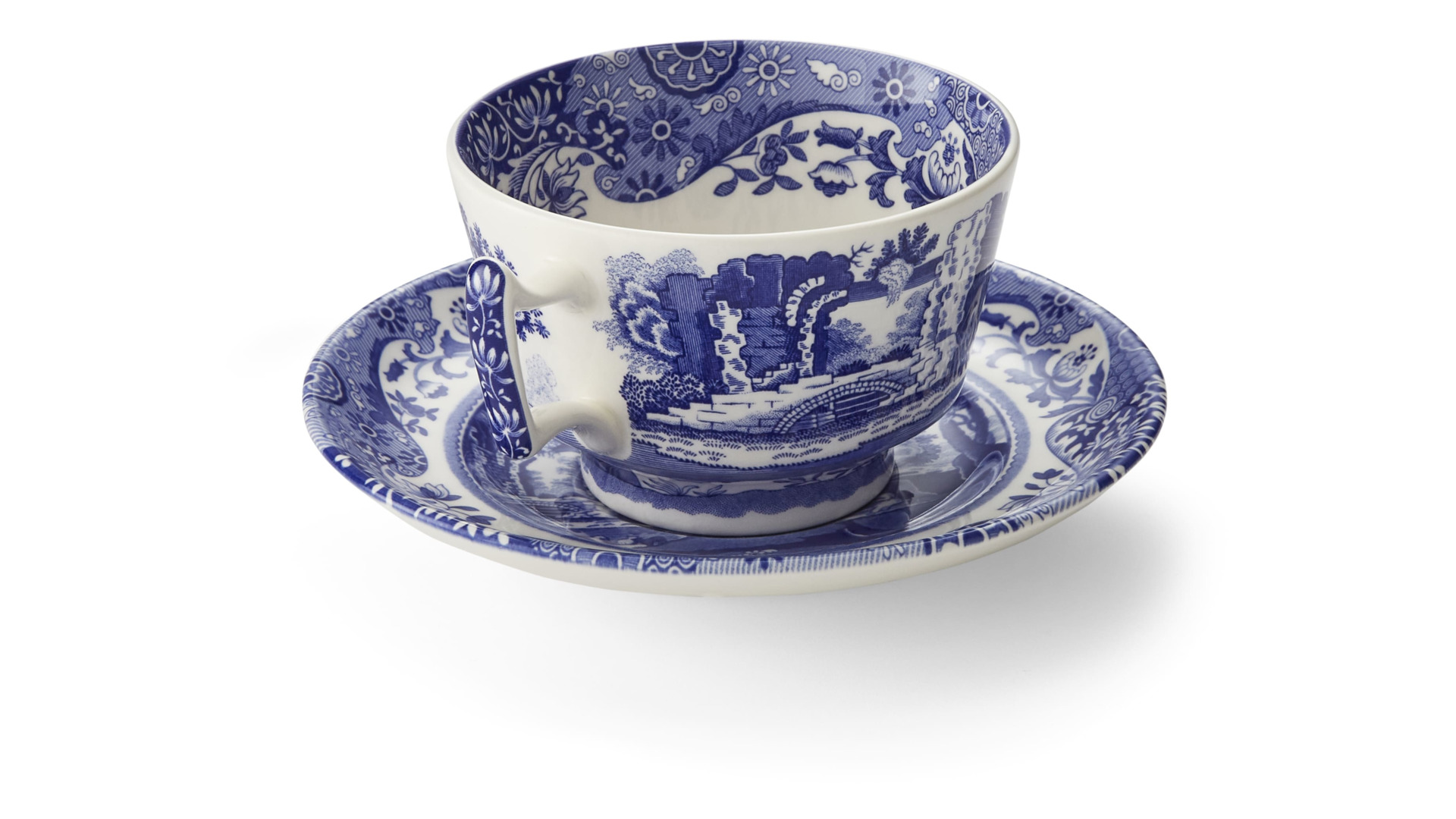 Чашка чайная с блюдцем Spode Голубая Италия 200 мл