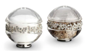 Набор из солонки и перечницы L’Objet Гирлянда, платиновое покрытие, кристаллы Swarovski, п/к