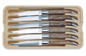 Набор ножей для стейка Tarrerias Bonjean Лайоль-традиция, ручка - светлое дерево, 6 шт