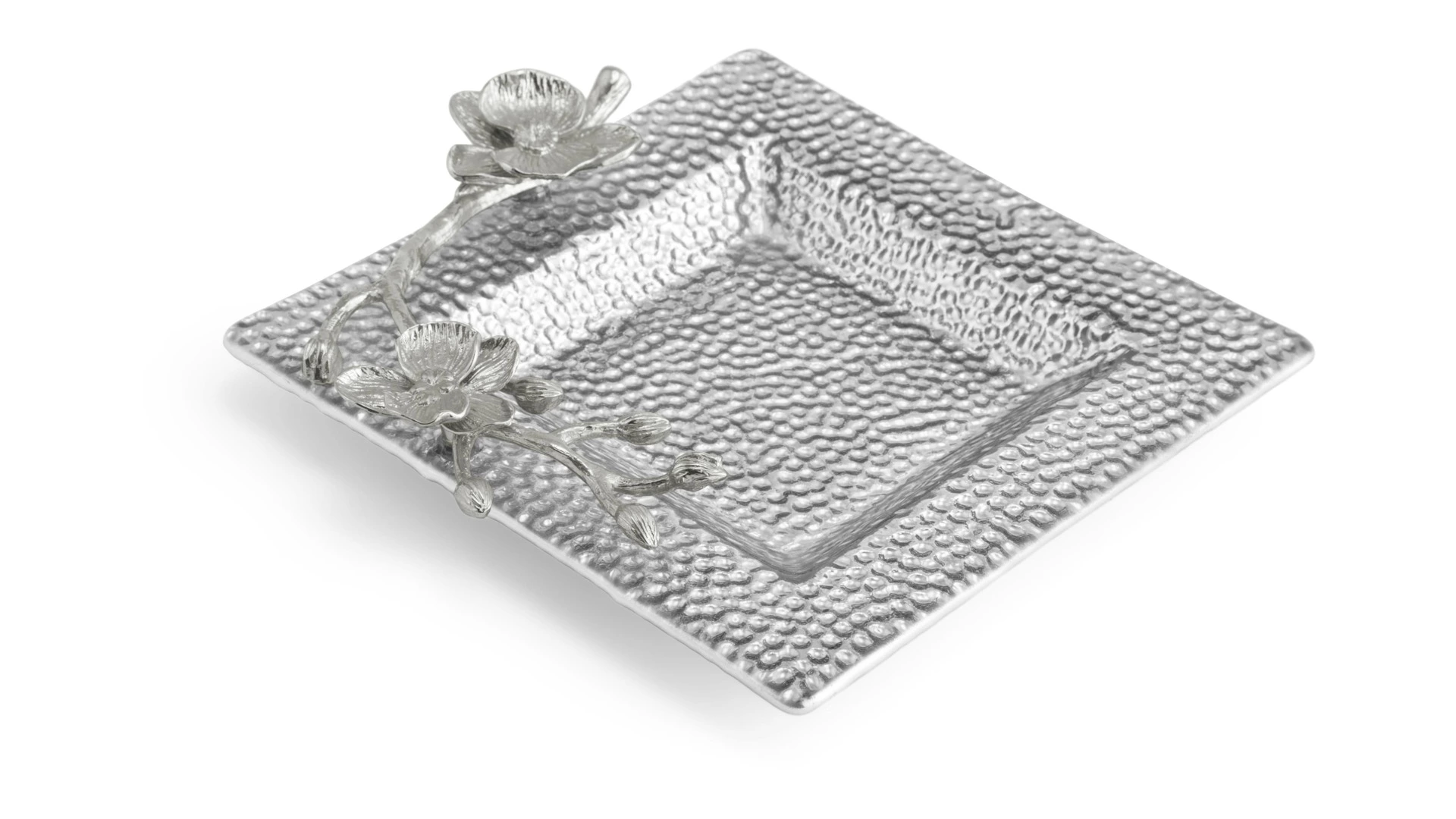 Блюдо квадратное Michael Aram Белая орхидея 18 см, сталь нержавеющая