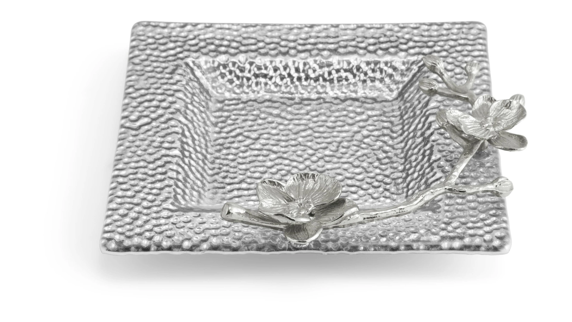 Блюдо квадратное Michael Aram Белая орхидея 18 см, сталь нержавеющая