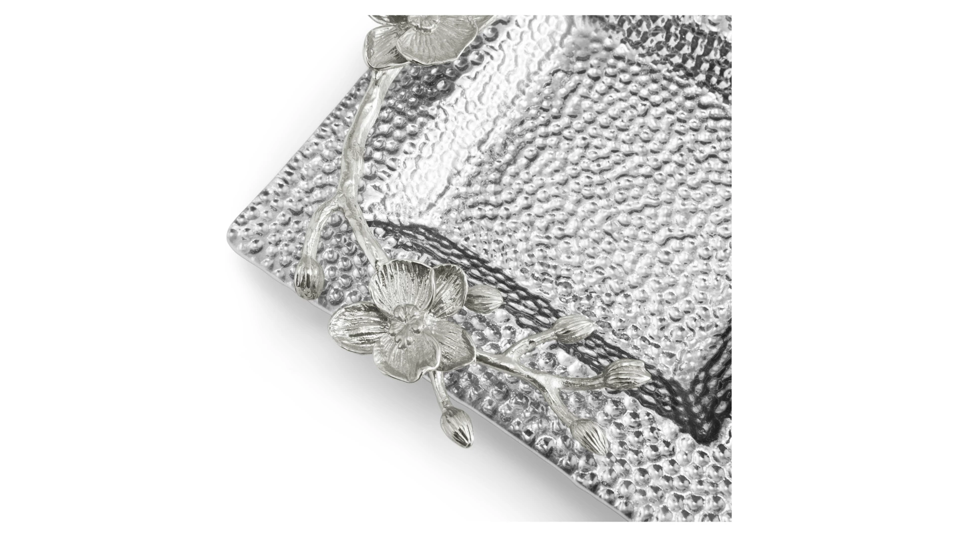 Блюдо квадратное Michael Aram Белая орхидея 18 см, сталь нержавеющая