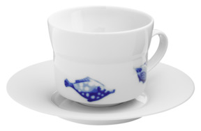 Чашка чайная с блюдцем Hering Berlin Спинорог Океан 250 мл