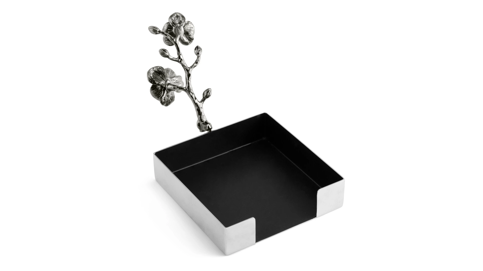 Подставка для салфеток Michael Aram Чёрная орхидея 13 см, сталь нержавеющая