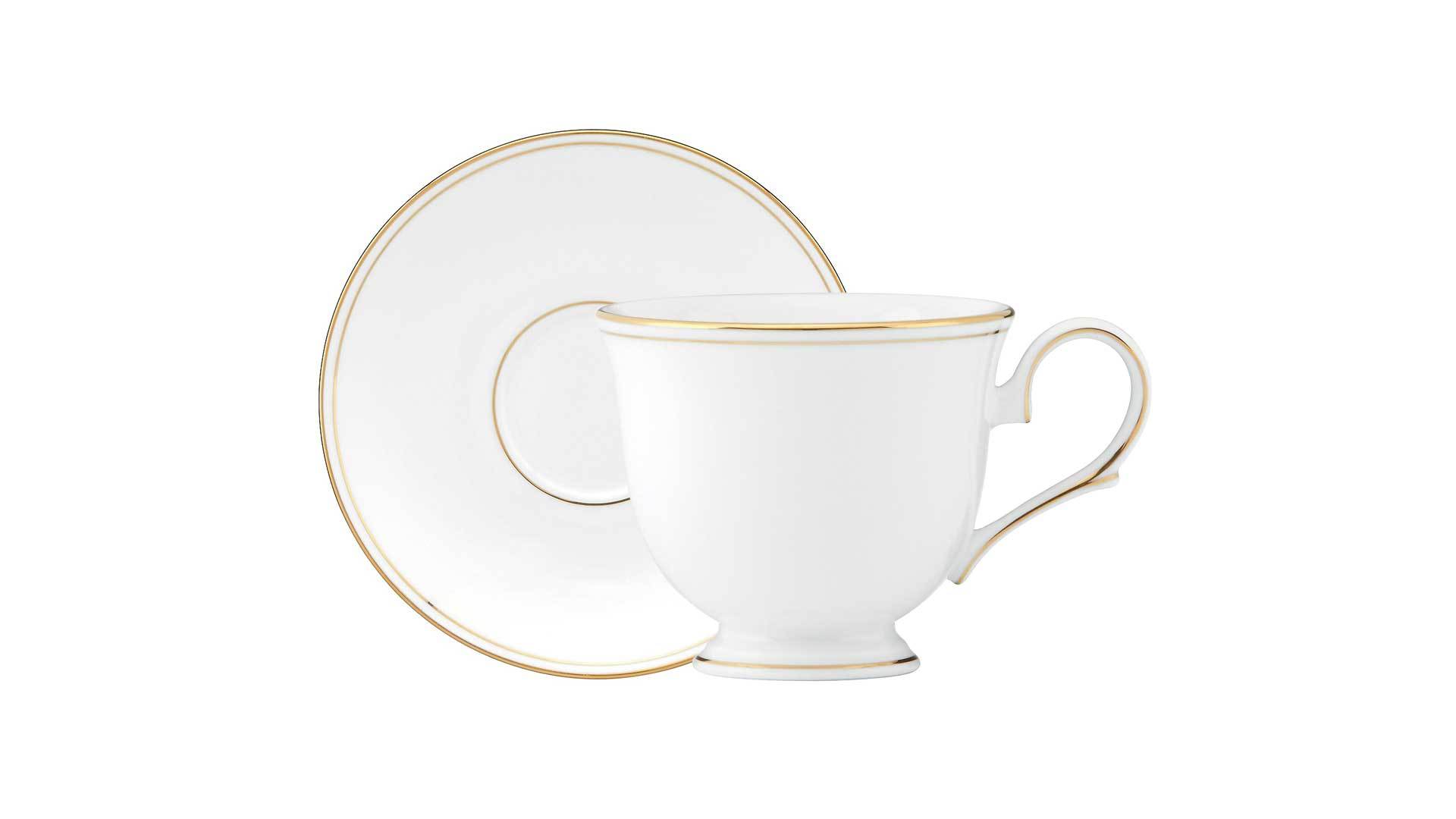Чашка чайная с блюдцем Lenox Федеральный, золотой кант 180 мл