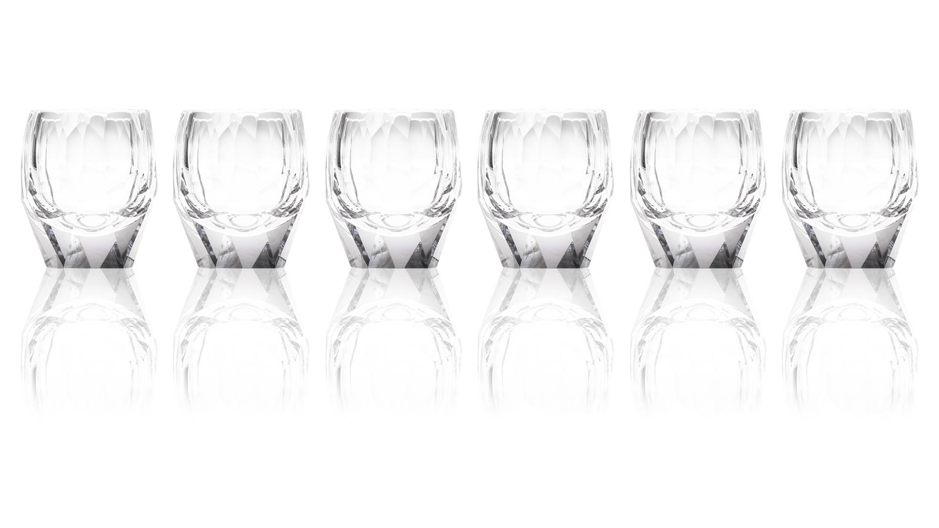 Набор из 6 стаканов для виски Moser 220 мл Кубизм