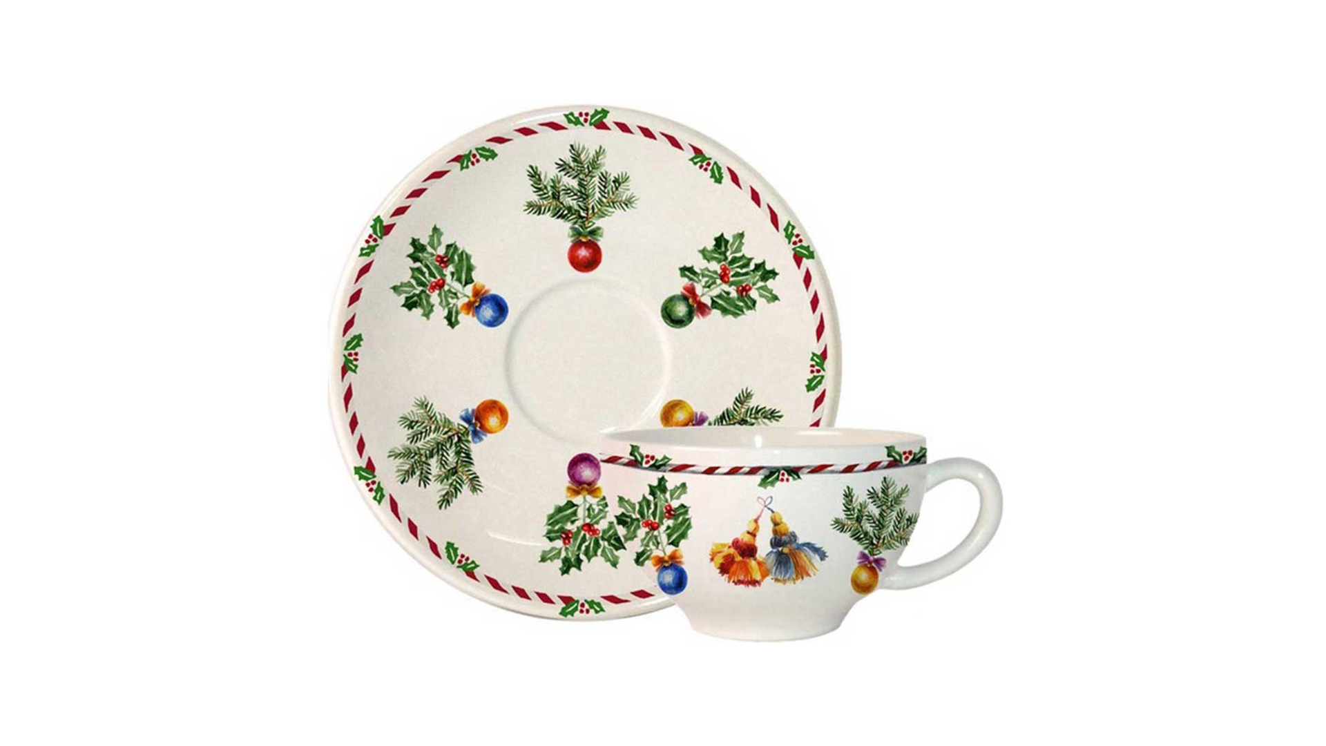 Блюдце для чайной чашки Gien Рождество, фаянс