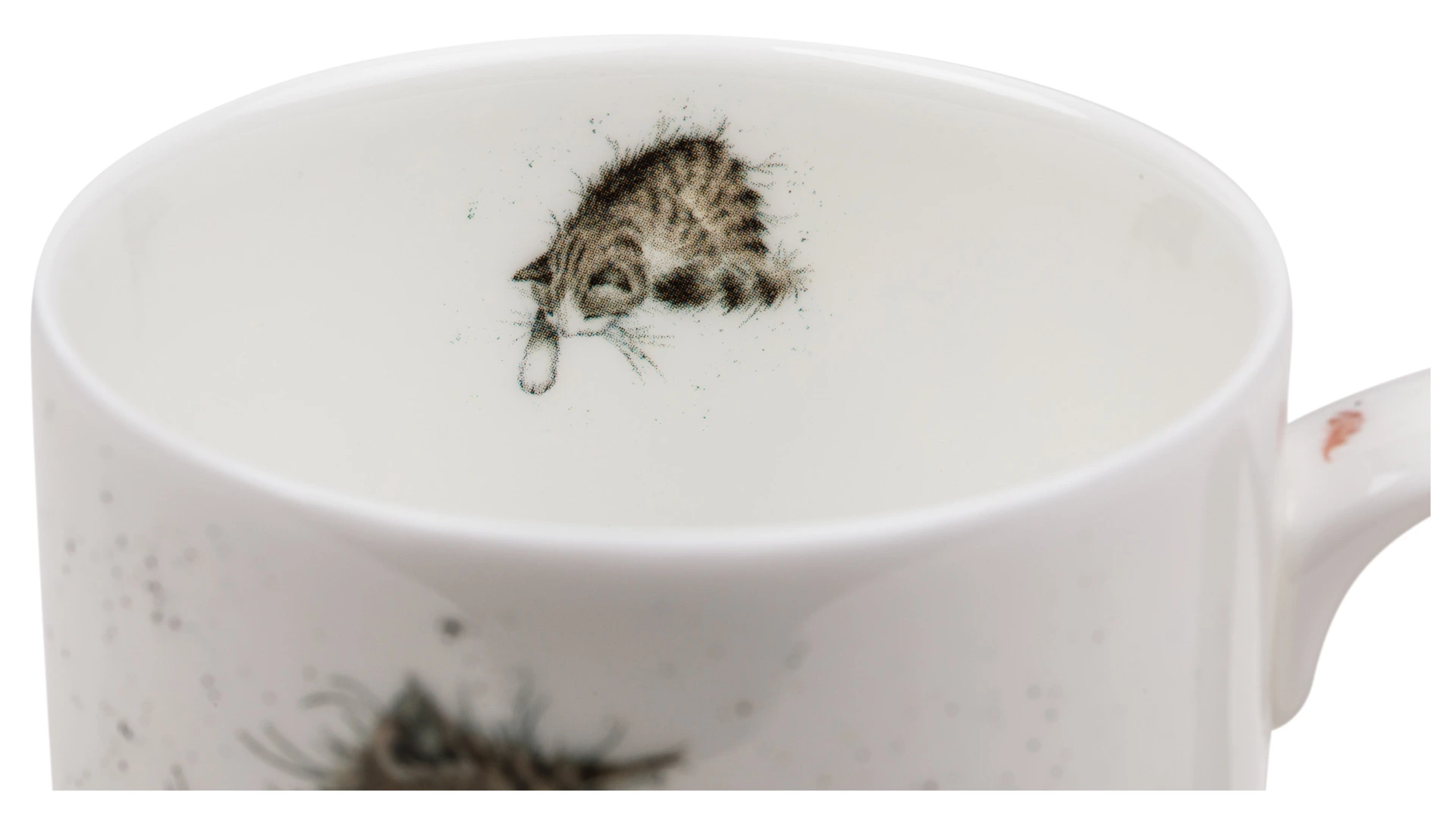Кружка Royal Worcester Забавная фауна Кот и мышь 310 мл, фарфор костяной