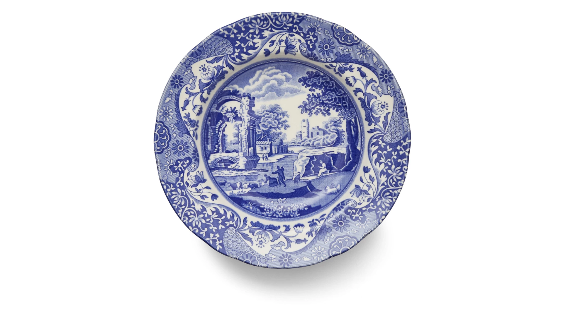 Тарелка суповая Spode Голубая Италия 23 см, фаянс