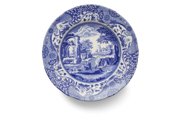Тарелка суповая Spode Голубая Италия 23 см, фаянс