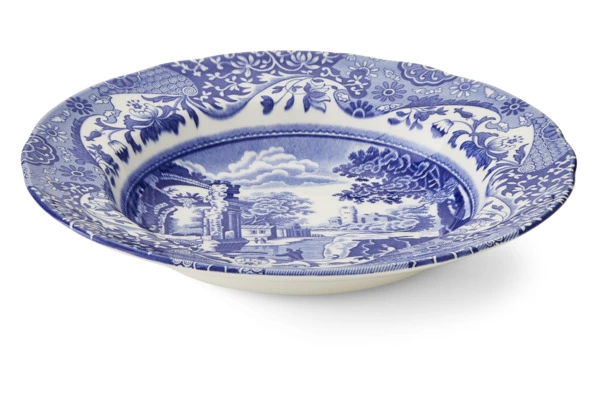 Тарелка суповая Spode Голубая Италия 23 см, фаянс