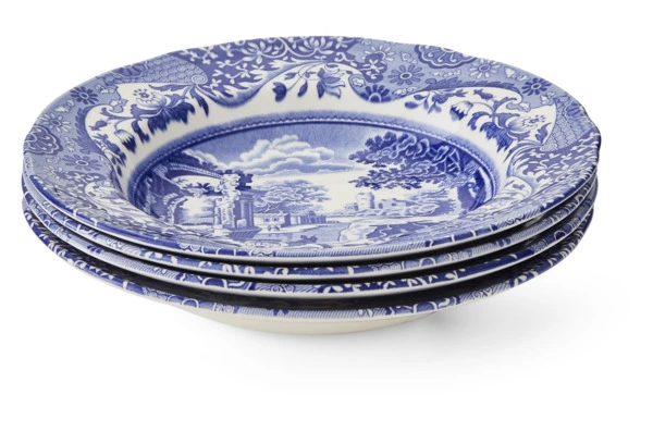 Тарелка суповая Spode Голубая Италия 23 см, фаянс