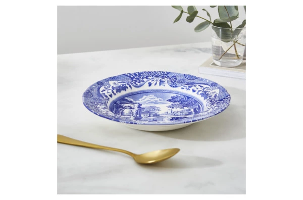 Тарелка суповая Spode Голубая Италия 23 см, фаянс