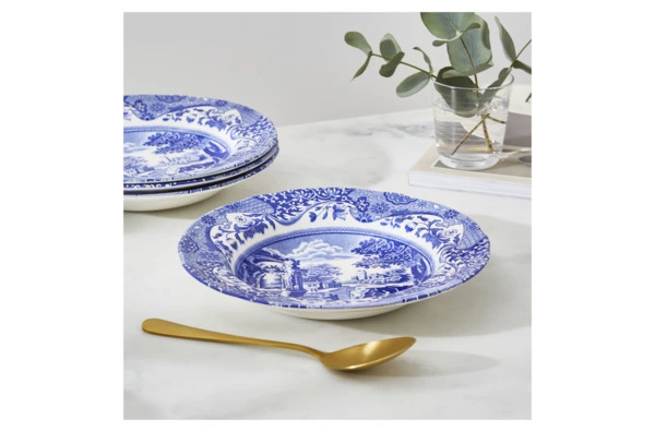 Тарелка суповая Spode Голубая Италия 23 см, фаянс