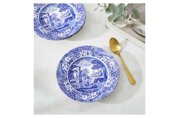 Тарелка суповая Spode Голубая Италия 23 см, фаянс