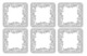 Набор подставок для бокалов Pimpernel Деламери, сельские мотивы 10,5х10,5 см, 6 шт, пробка