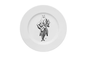 Тарелка декоративная ИФЗ Котогитарист Европейская 27 см, фарфор твердый, п/к