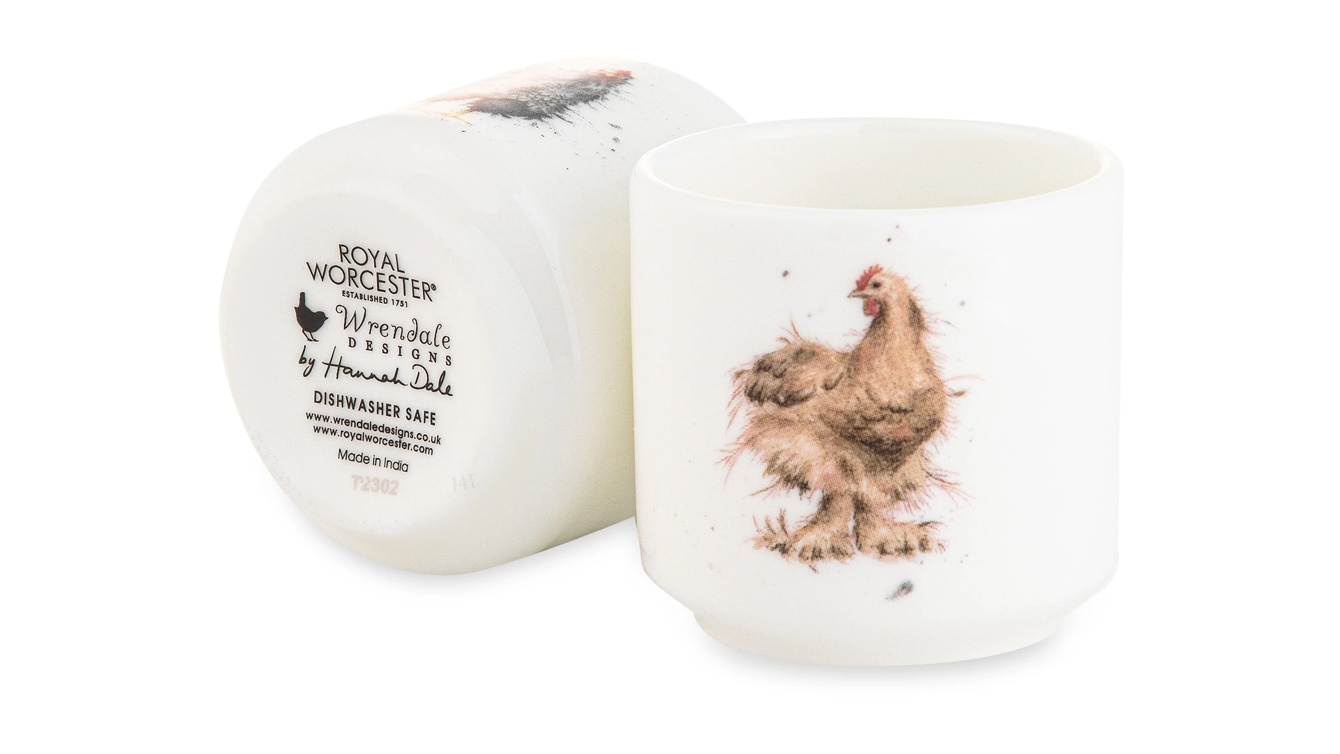 Набор подставок для яиц Royal Worcester Забавная фауна Курицы 5 см, 2 шт, фарфор костяной