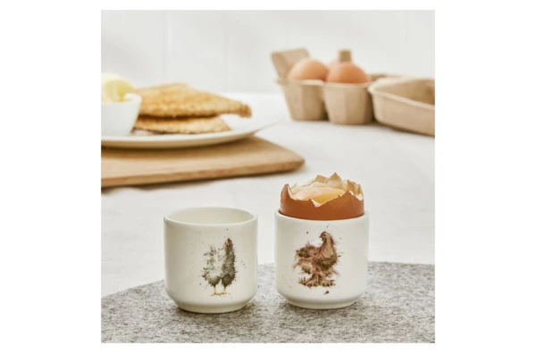 Набор подставок для яиц Royal Worcester Забавная фауна Курицы 5 см, 2 шт, фарфор костяной
