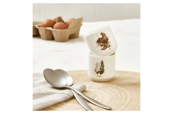 Набор подставок для яиц Royal Worcester Забавная фауна Курицы 5 см, 2 шт, фарфор костяной